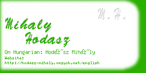 mihaly hodasz business card